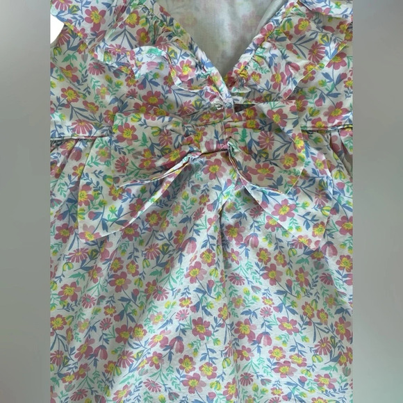 Tommy Bahama 4T Girls Floral Lined Ruffled Sleeveless With Bow Dress - Picture 4 of 6